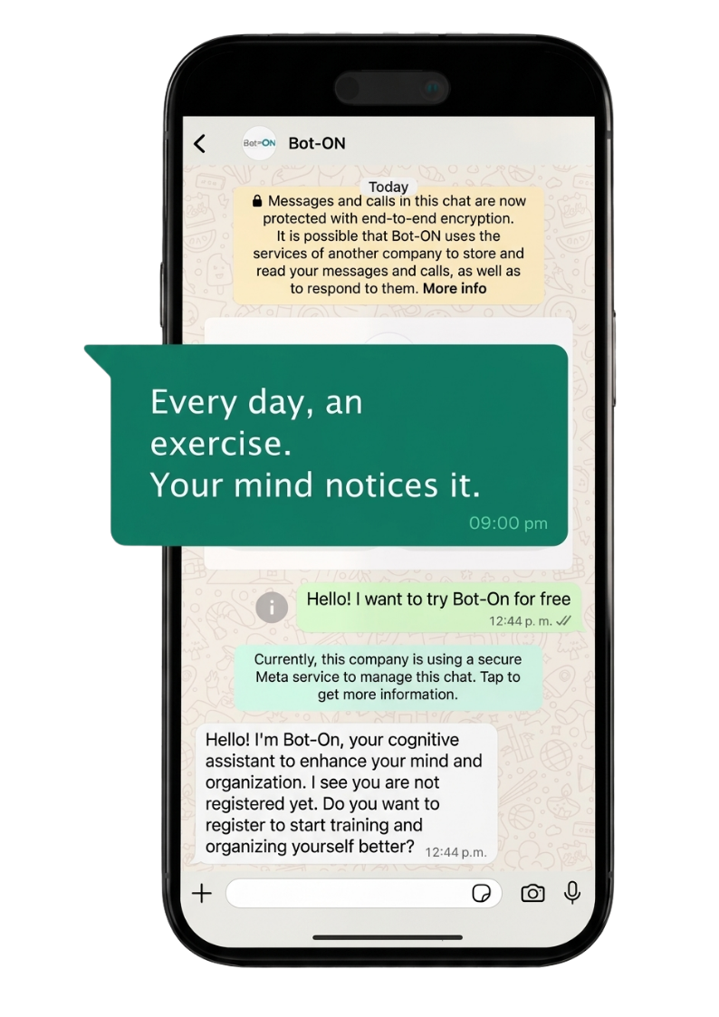 Interfaz de WhatsApp Bot-On