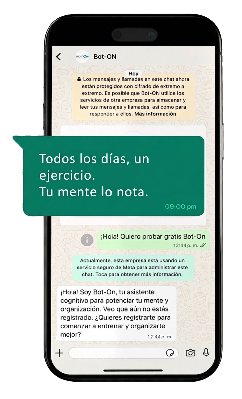 Interfaz de WhatsApp Bot-On